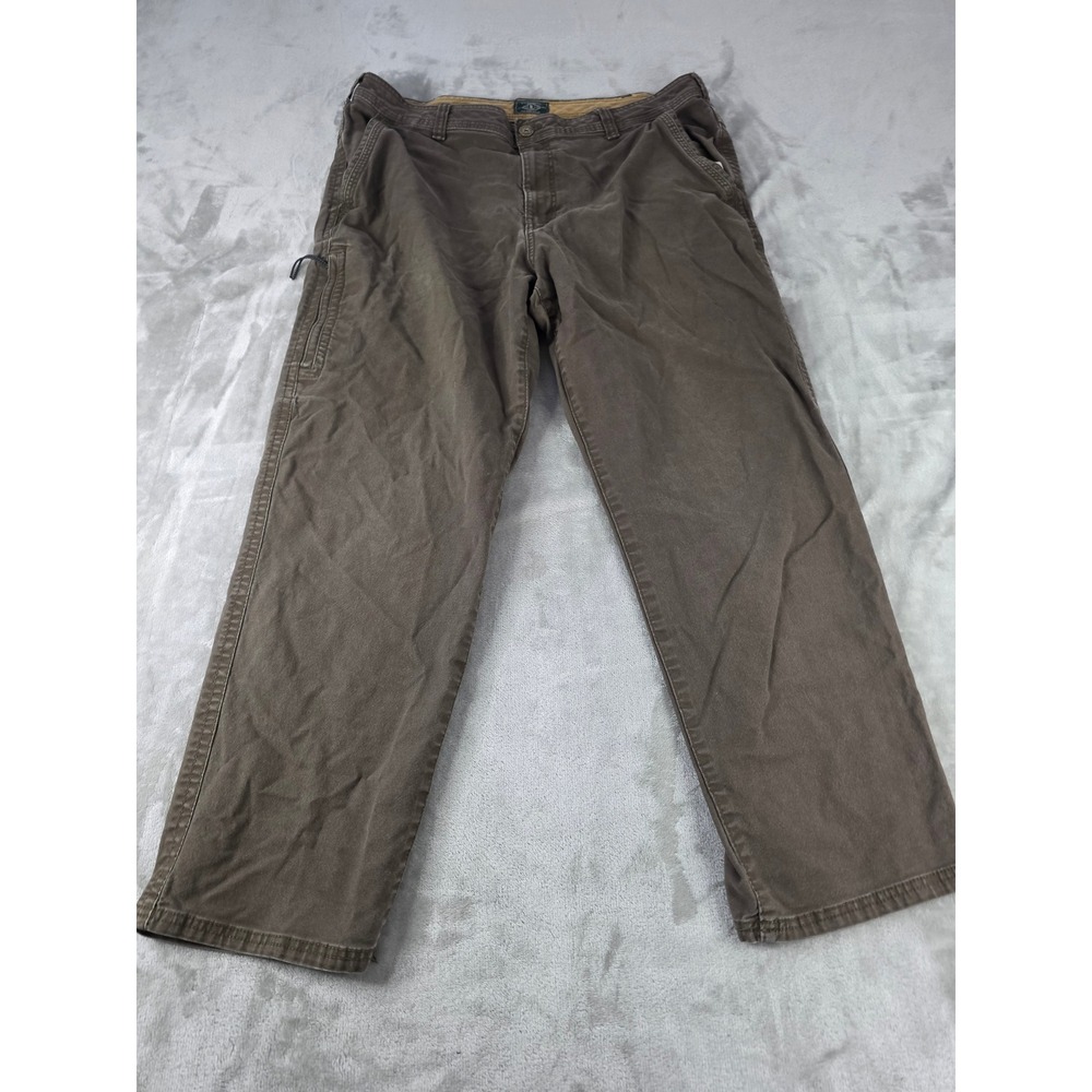 G.H. Bass & Co. Utility Pants Mens 40x30 Brown Canvas Workwear Cargo Pockets